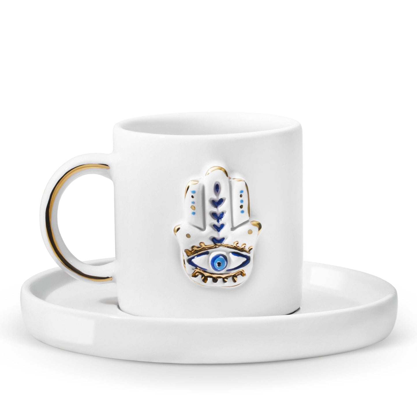 Hamsa - Hand of Fatima Coffee Cup Set of 2 - 90 ml