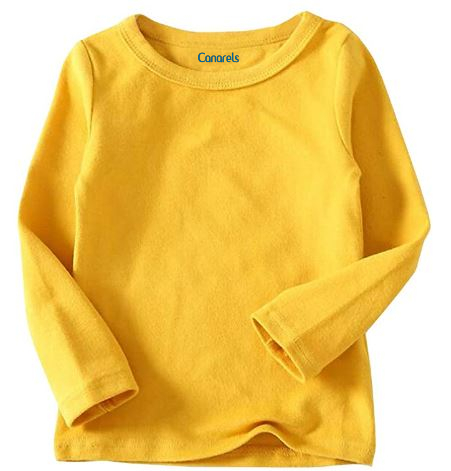 Kids Long Sleeve Basic T Shirt - Canarels